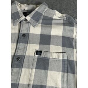Harley Davidson Shirt Mens XL Long Sleeve Grey/ White Plaid Pearl Snaps